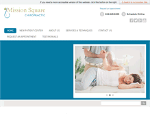 Tablet Screenshot of missionsquarechiropractic.com